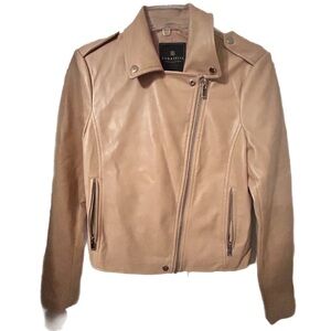 NWOT Bagatelle Small Crème/ Tan Faux Leather Jacket